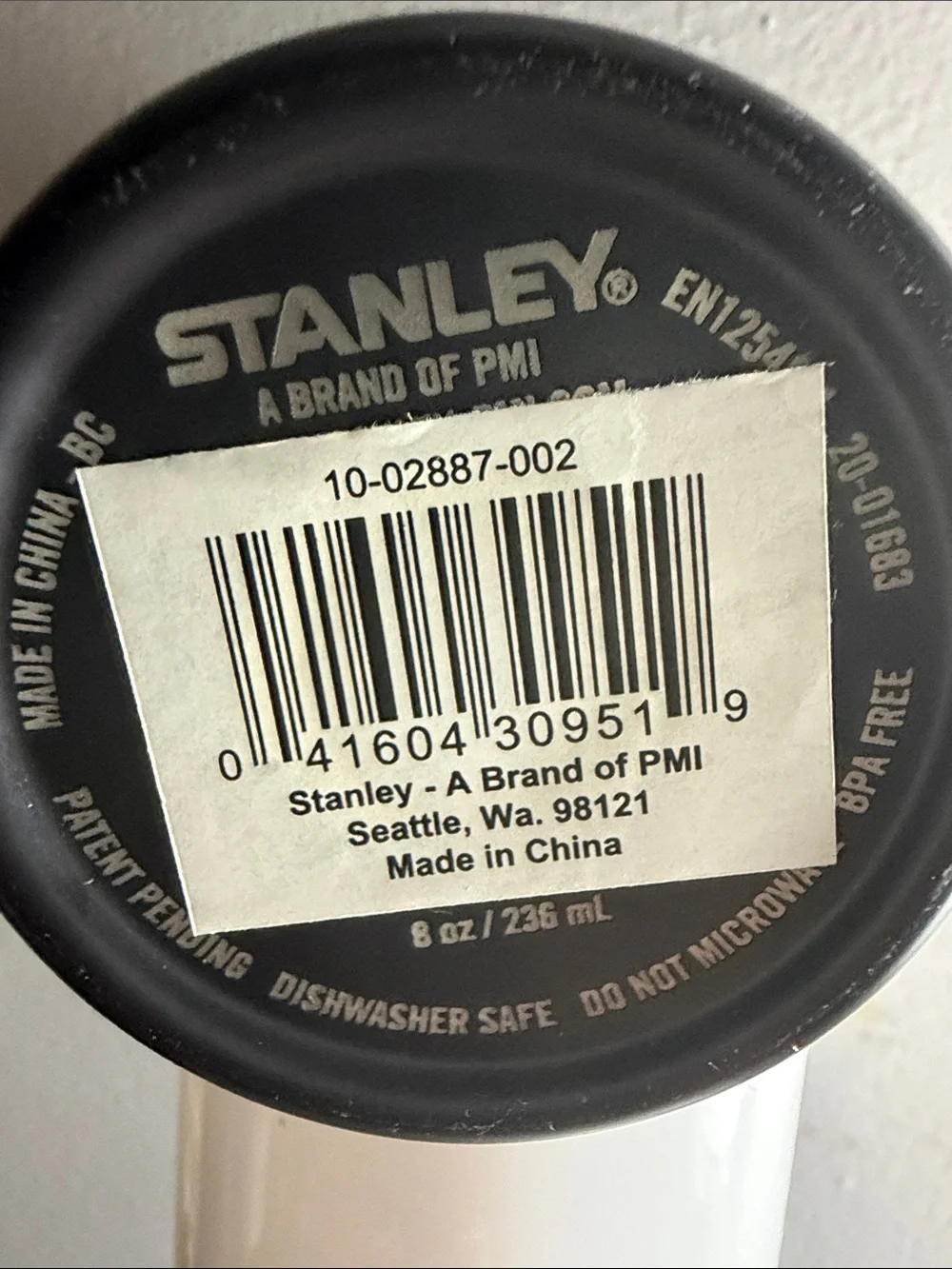 Stanley Black & Silver Packable Vacuum Travel Mug